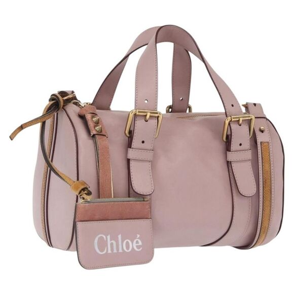 Chloe Handbags - Chloe Vintage Handbag Leather Pink Leather Handbag (Pre-Owned)
